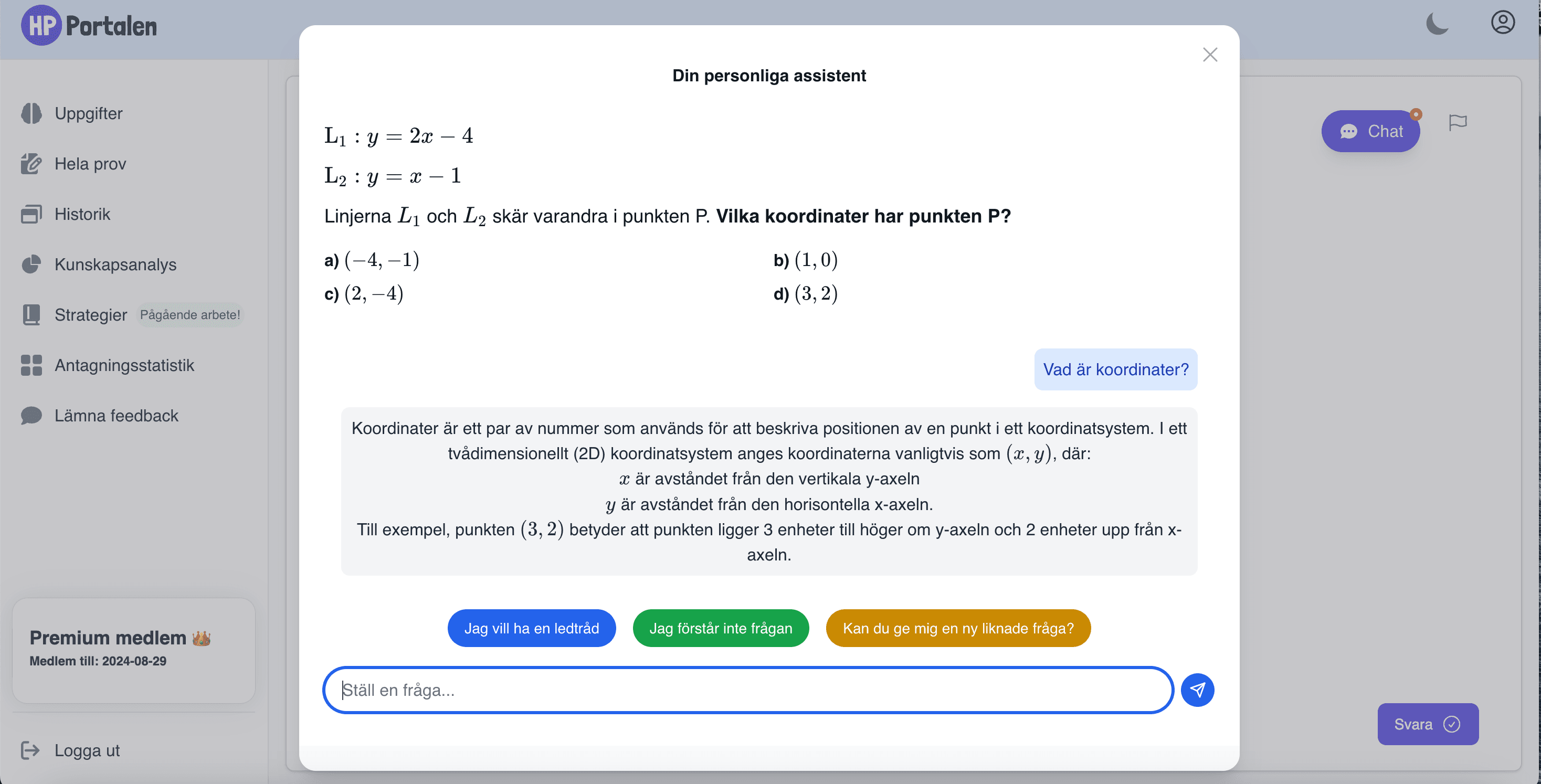 Statistik över dina resultat