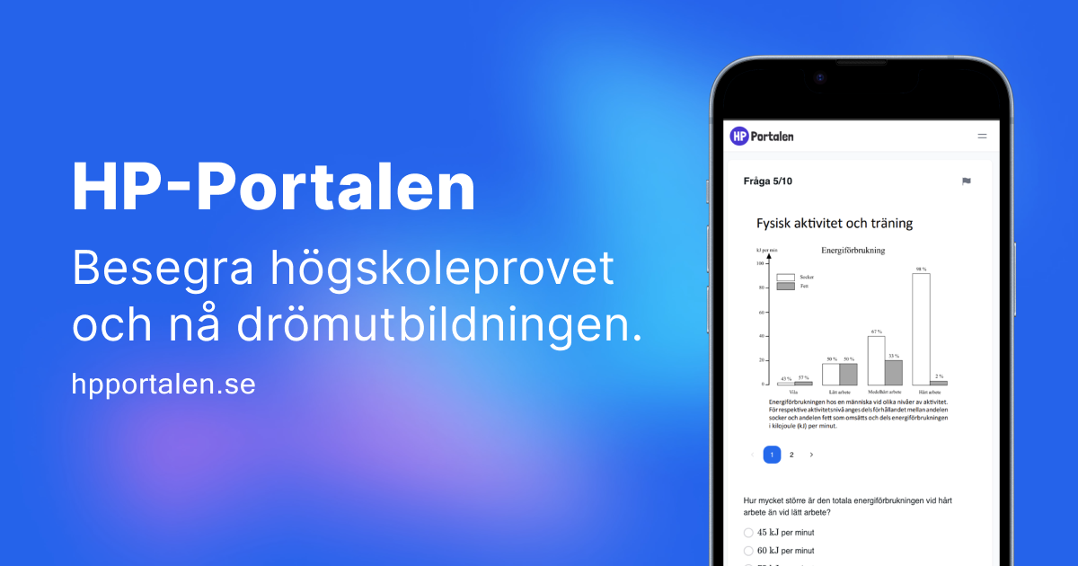 Anmälan till högskoleprovet 2024 HPPortalen
